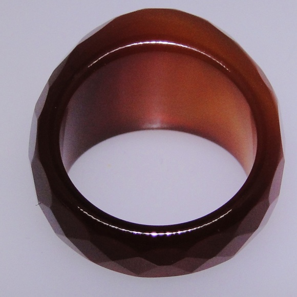 Solid faceted Carnelian ring, size: 7.25 NWOT - Picture 3 of 4